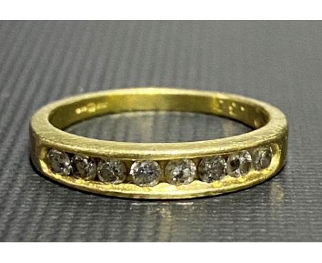 18ct gold diamond set eight stone half eternity ring, the stones of 0.333 total carat weight approx, weight 2.7g approx.