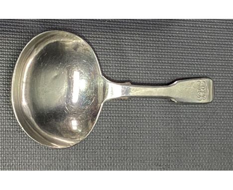 Victorian silver caddy spoon by Charles Boyton, London 1845, weight 0.42oz approx.