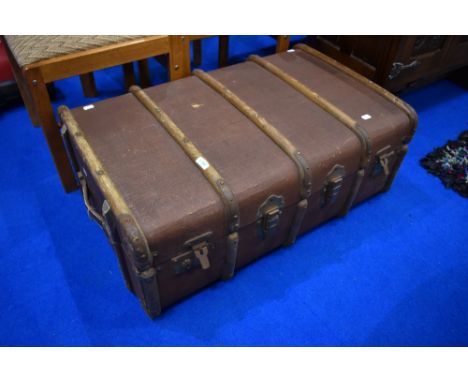 A vintage travel trunk