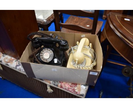 Two vintage telephones, ideal props