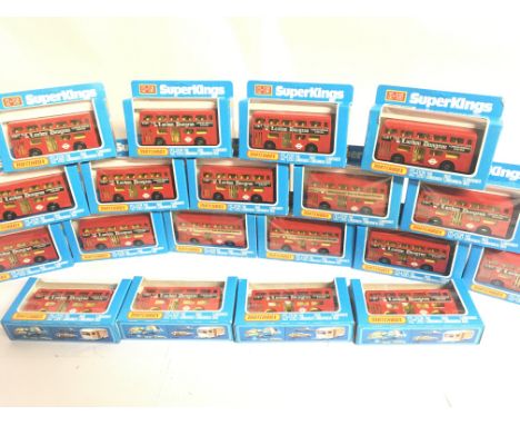 A Collection of Matchbox Superkings K-15 The Londoner Bus. All boxed.