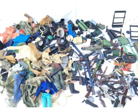 A Collection of Action Man Uniforms and Guns.