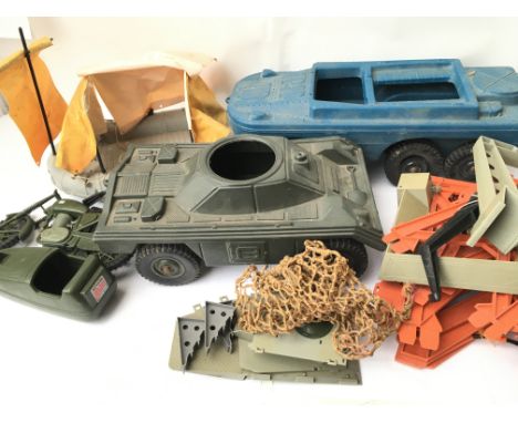 A Collection of Vintage Action Man Vehicles and Training Tower.(2)