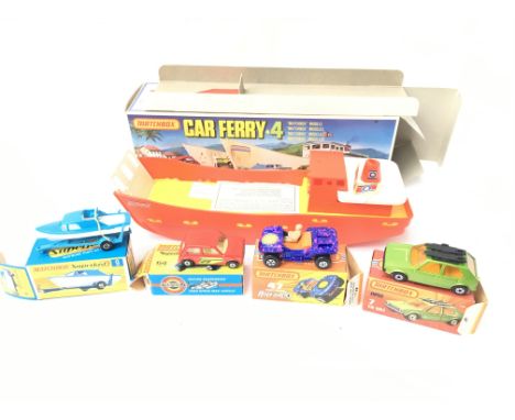 A boxed Matchbox Car Ferry +4. Complete.