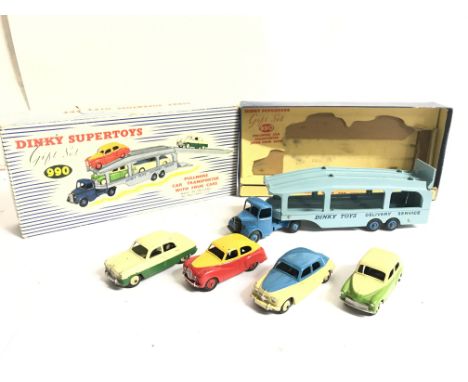 A Boxed Dinky Supertoys Gift Set #990 Pullmore Car Transporter With Cars.