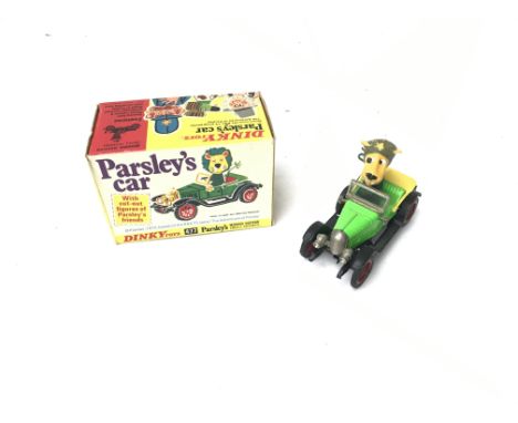 Boxed Dinky Parsley's car. Morris Oxford Bull Nosed.