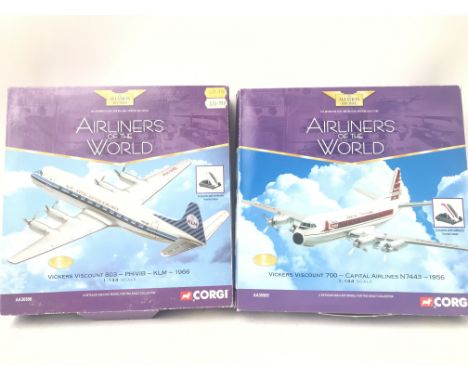 2 X Boxed Corgi Vickers Viscounts AA30506 and AA30505.scale 1:144 (2) - NO RESERVE