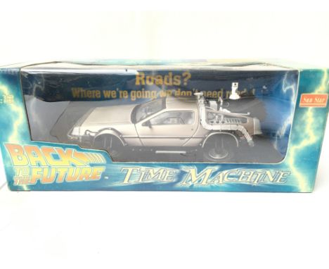 A Boxed Sun Star Die Cast Back to The Future Time Machine 1:18 Scale.