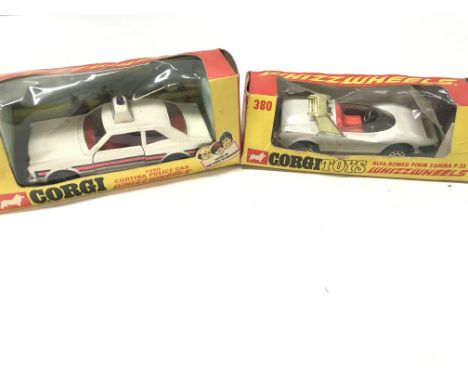 2 X Boxed Corgi Whizzwheels Including Ford Cortina Police Car #402. And a Alfa-Romeo Pinin Farina P.33 #380 - NO RESERVE