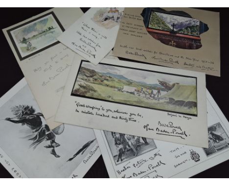 A collection of Baden Powell printed Christmas cards