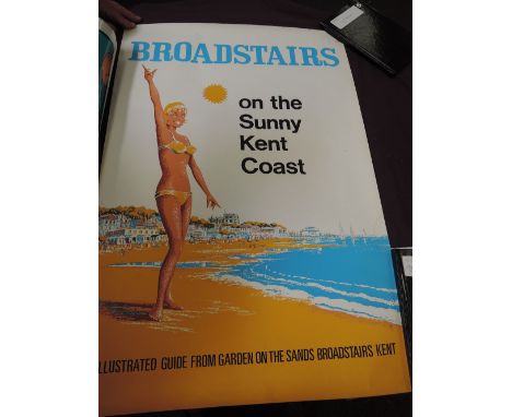 A collection of 8 vintage holiday posters 1970s/1980s Skegness, Mablethorpe, Ramsgate, Margate, Broadstairs