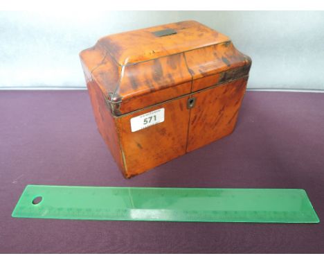 An early 19th century Regency tortoiseshell tea caddy