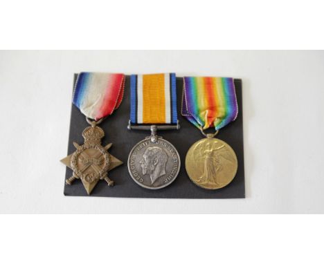 A DUKE OF CORNWALLS LIGHT INFANTRY GT WAR TRIO. A 1914/15 Star, British War and Victory Medals named to 17873 Pte A E Burrell