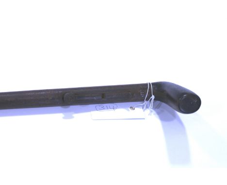 A PERCUSSION .410 WALKING STICK. A Victorian .410 Walking Stick Shotgun, with 28" turn-off barrel. Wooden grip with the barre
