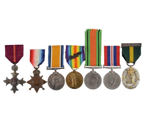 A H L INFANTRY OFFICERS OBE-TD GROUP OF SEVEN MEDALS. An OBE (Military) 1919 awarded to Lt Colonel W A K Murray, of the Highl