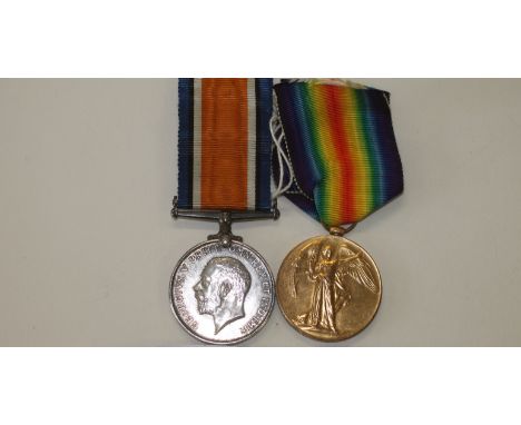 A RIFLE BRIGADE CASUALTY PAIR. British War & Victory Medals named to S/14978 L Cpl S L Ames Rif Brig. Sidney Leslie Ames of t