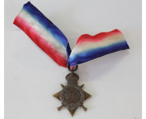 A 1914/15 STAR TO A R HIGHLANDER. Named to S/6598 Pte H Legget R.Highrs. Sereved in France from the 14th July 1915 until Disc