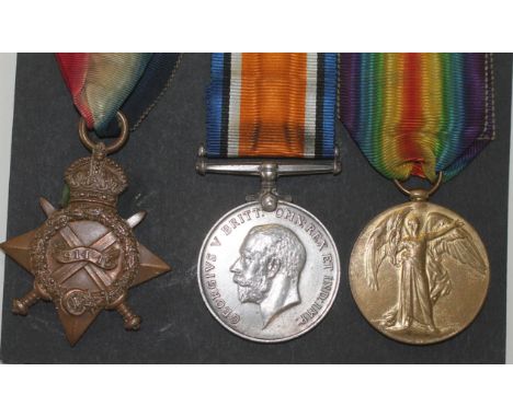 A BEDFORDSHIRE REGT TRIO att RFC/RAF A 1914/15 Star , British War & Victory Medals named to 15122 Pte E T Sawyer Beds R. Edwa