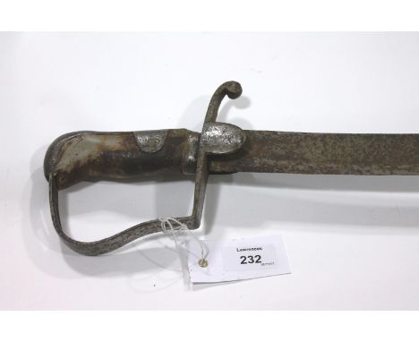 A 1796 PATTERN TROOPERS SWORD. A Troopers 1796 pattern Light Cavalry sword, with 32.1/2" blade having rust evident. The hilt 