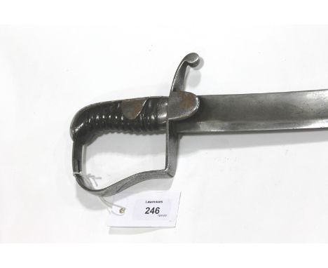 A 1796 TROOPERS SWORD. A 1796 pattern Light Cavalry Troopers sword with very clean 33" blade, with three-quarter large single