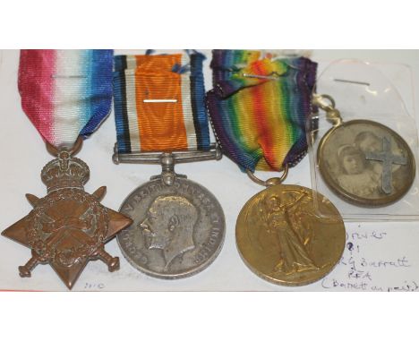 A GT WAR R F A TRIO etc A 1914/15 Star named to 1791 Dvr G Barratt RFA. British War & Victory Medals named to 1791 Dvr G Barr