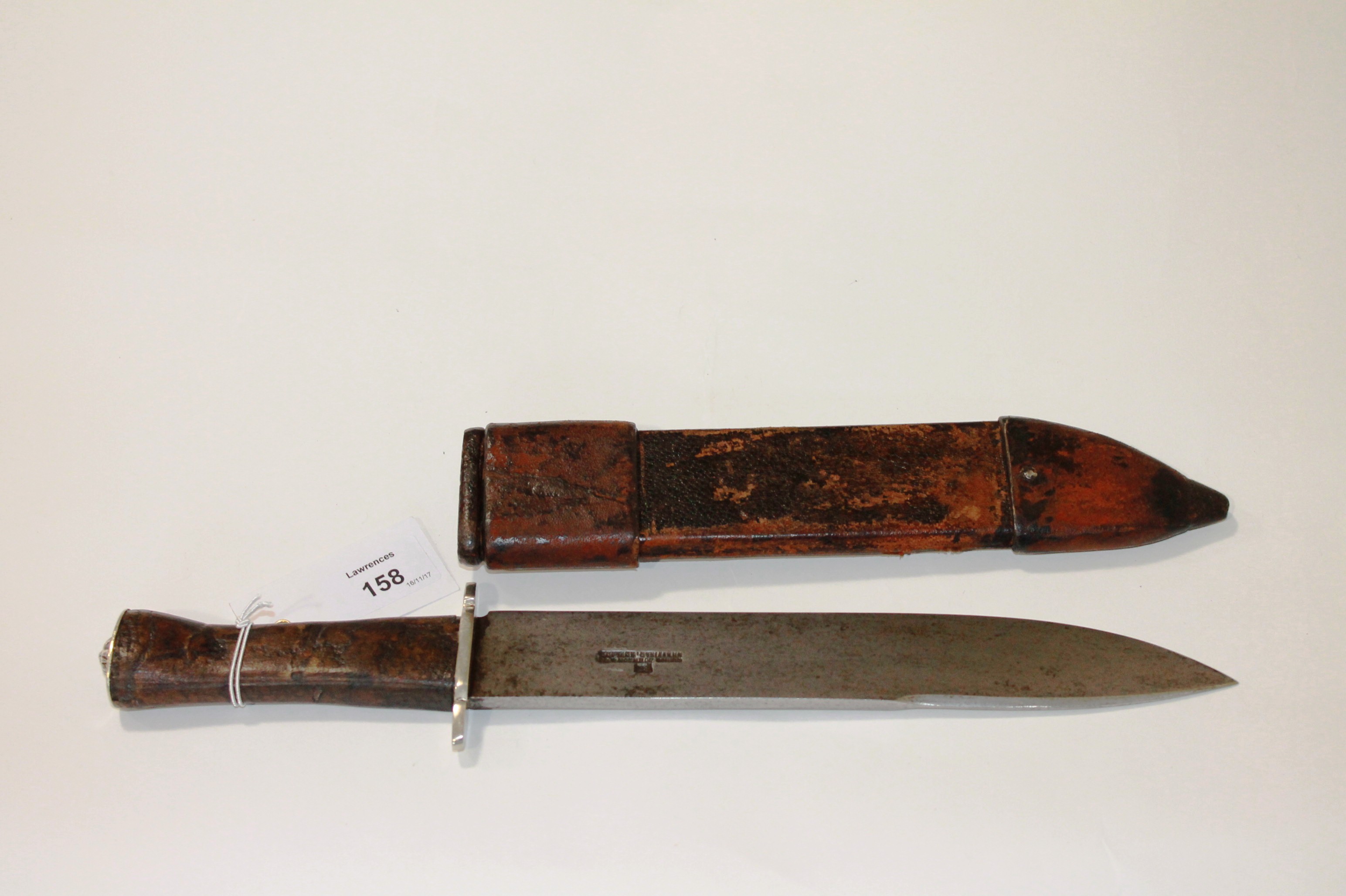 A SHEFFIELD MADE BOWIE KNIFE A Christopher Johnson & Co , Sheffield ...