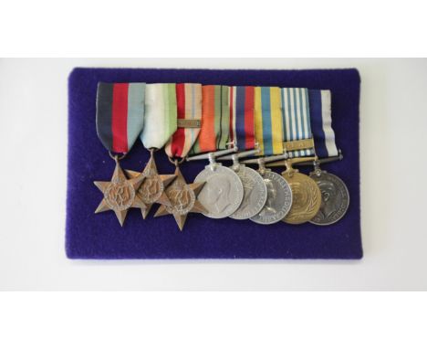 A WW11-KOREA & L S G CONDUCT R NAVY GROUP OF EIGHT MEDALS. A 1939/45-Atlantic & Africa Stars, (bar North Africa 1942-43), Def