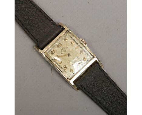 A gentlemans vintage Lord Elgin manual wristwatch with subsidiary seconds, running AF