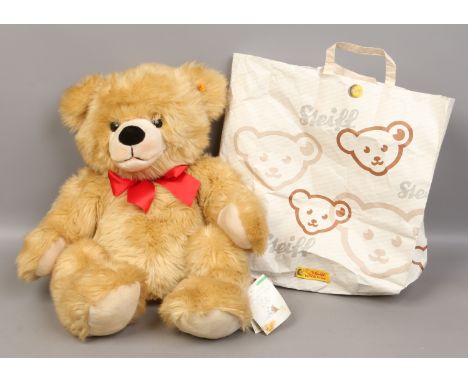 A large Steiff teddy bear from the cosy friends collection with tags.