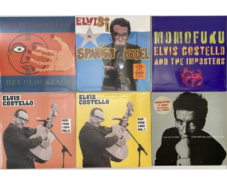 ELVIS COSTELLO/ GRAHAM PARKER LP COLLECTION (INC SOME SEALED). A collection of 28 LPs by Elvis Costello and Graham Parker, in