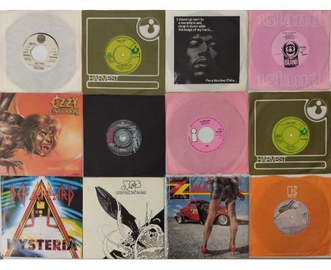 ROCK 7" COLLECTION - a collection of approximately 350 Rock 7"s. Collection to include: Black Sabbath - Paranoid c/w The Wiza