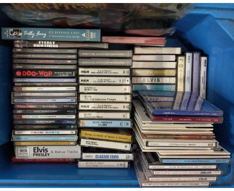 60S CASSETTE, CD, 7" AND DVD COLLECTION - a collection of approximately 150 Cassettes, CDs, 7"s, and DVDs of 60s artists. Col