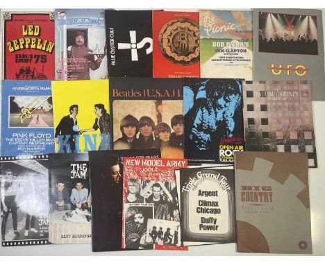Approx 25 concert/tour programmes to inc: Led Zeppelin 1975, The Who, Beatles 'USA Ltd' tourbook, Blackbushe picnic with Bob 