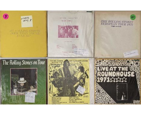 THE ROLLING STONES - PRIVATE ISSUE LPs. A smashing pack of 8 privately issued LPs by The Rolling Stones, include things like 