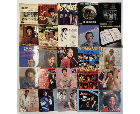Approx 48 LPs most bearing a signature with artists/bands to include: PJ Proby, Merseybeats, Stylistics, Tom Jones, Al Martin