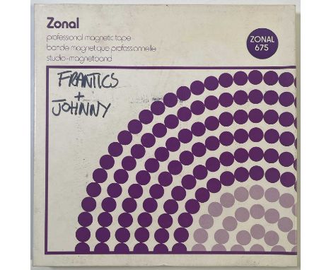 A boxed reel of Zonal 675 1/4" recording tape - with contents listed to inner box lid, three 'Frantic Elevators' tracks and t
