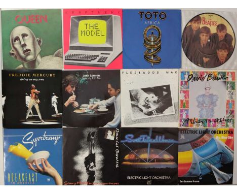 CLASSIC ROCK - 7" COLLECTION. A collection of approx 90 x 7". Artists include Queen, Kraftwerk, Toto, The Beatles, Freddie Me