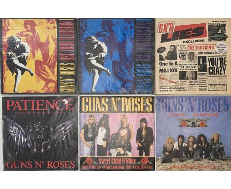 GUNS N ROSES - LP / 12" PACK. A pack of 6 x LPs / 12" by Guns N Roses. Titles are G N' R Lies (924 198-1, Ex/ Ex+), Use Your 
