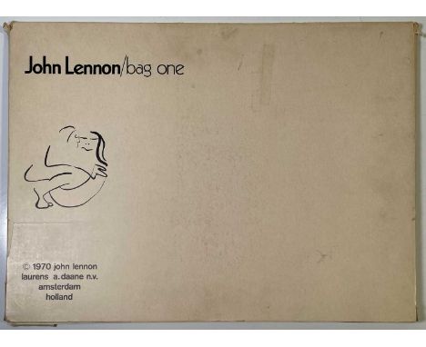 An original portfolio of 14 prints from John Lennon's 'Bag One'. This example published 1970 by Laurens A. Daane N.V., Amster
