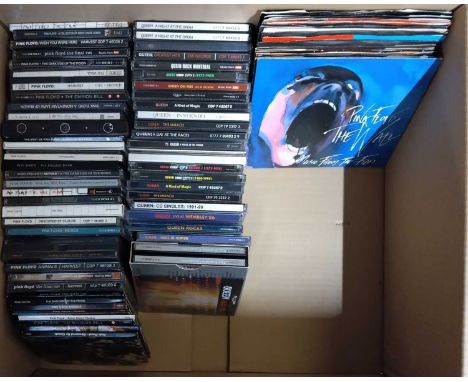 PINK FLOYD AND QUEEN CD AND 7" COLLECTION - a collection of 58 Queen and Pink Floyd CDs and 26 7"s. Collection to include: Pi