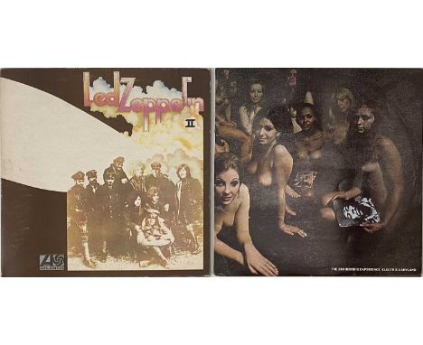 LED ZEPPELIN / JIMI HENDRIX - LP RARITIES PACK. A pack of 2 LPs. Titles are Led Zeppelin II (588198, plum/ red labels, glossy