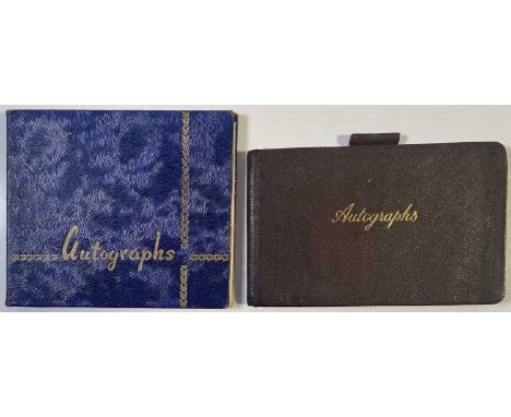 Two autograph books, c 1950s/60s, containing approx 120 autographs from stars of stage and screen c 1950s/60s. Highlights fro