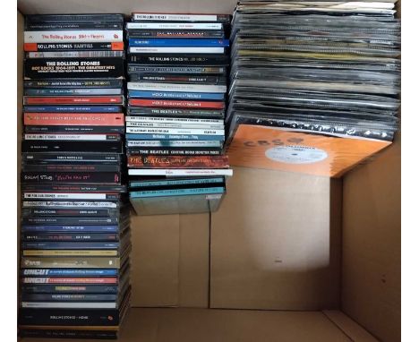 ROLLING STONES, BEATLES, AND RELATED CDS AND 7" COLLECTION - a collection of approximately 56 CDs and approximately 60 7"s. C