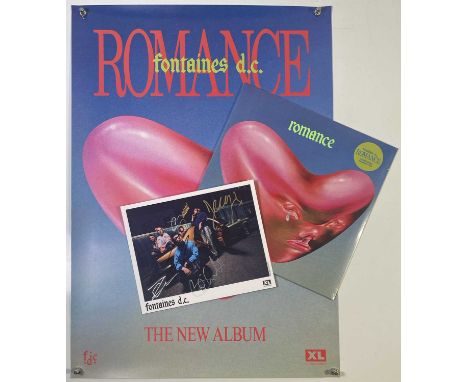 A still sealed copy of Fontaines DC - Romance (191404143636), an early issue which includes an accompanying fully signed band