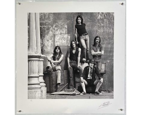 A limited edition (artist's proof, 5/10) high-quality photo print depicting a set of images by Martyn Goddard of AC/DC, from 