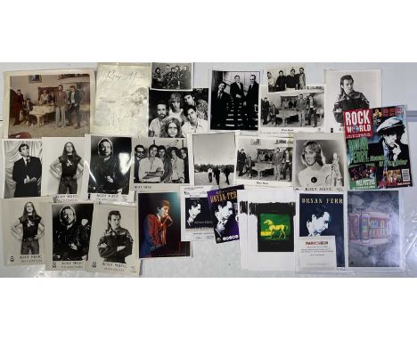 BF and Roxy Music photographs to inc - 16 original mostly press and promo photos inc one stamped by Mick Rock, a large quanti