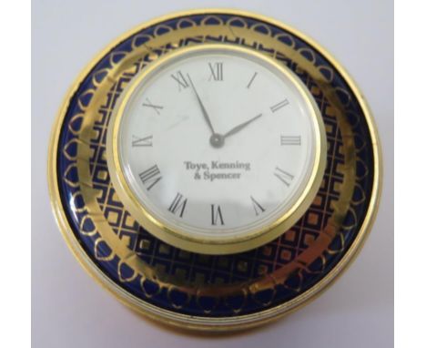 A Modern Toye, Kenning &amp; Spencer Enamel Desk Clock 