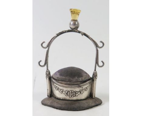 A George V Silver Pin Cushion, Birmingham 1914, W.D