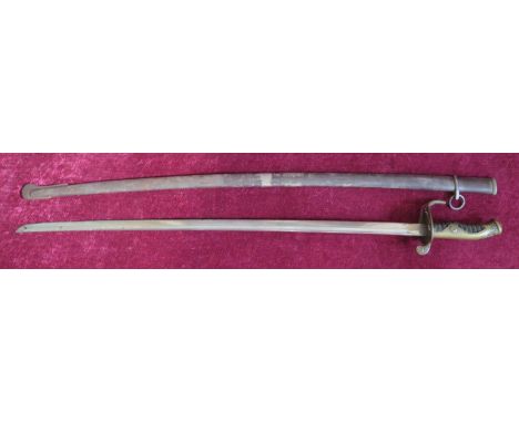 A Nineteenth Century Sword with scabbard, blade 66cm 