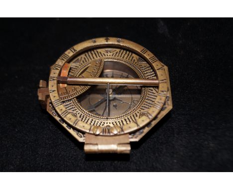 Brass &amp; sundial compass 